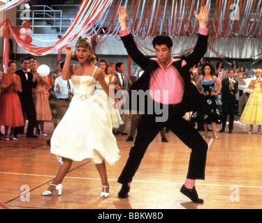 Überragender Film 1978 mit Olivia Newton-John und John Travolta einfetten Stockfoto