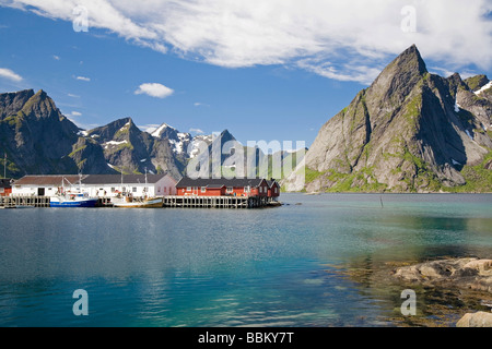 Hamnøy, Reine, Moskenes, Lofoten, Nordland, Norwegen Stockfoto