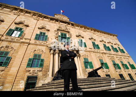 Malta. Die Auberge de Kastilien in Valletta. 2009. Stockfoto
