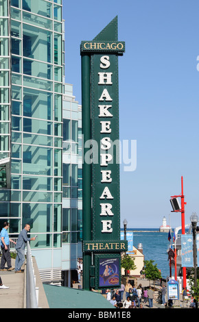 Shakespeare-Theater am Navy Pier Chicago Illinois USA Stockfoto