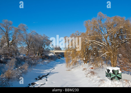 Park in Île Notre-Dame neben dem Montreal Kasino Stockfoto