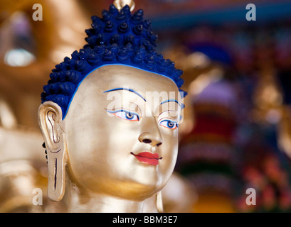 Ein goldener Buddha Namdroling tibetisches Kloster Bylakuppe Koorg Karbataka Indien Stockfoto