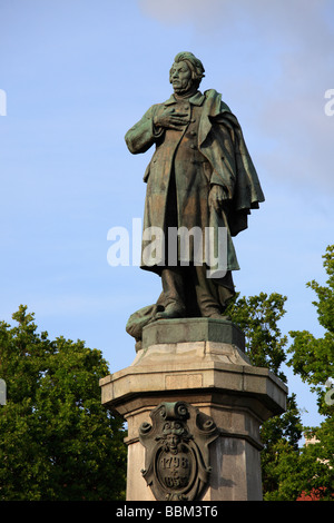 Polen Warschau Dichter Adam Mickiewicz statue Stockfoto