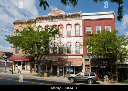 Geschäft Bezirk von Ballston Spa Saratoga County Adirondacks New York Stockfoto