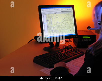 Radio Communications Terminal mit Operator. Stockfoto