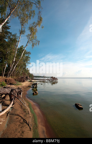 Küste auf das Kurische Haff, Kuroeiu Nerija Nationalpark auf der Kurischen Nehrung in der Nähe von Nida in Litauen Stockfoto