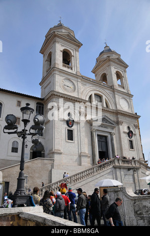 Santa Trinita dei Monti Kirche, Spanische Treppe, historisches Zentrum, Rom, Italien Stockfoto