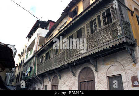 Haus in Ndia Kuu alte Stadt Mombasa Kenia Stockfoto