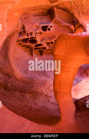 Dieser Ort hat Feuer-Höhle und Windstone Arch Valley of Fire State Park etwa eine Stunde aus Las Vegas Nevada genannt Stockfoto