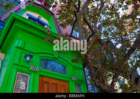 Typische Szene Plateau Mont-Royal Bereich Montreal Stockfoto