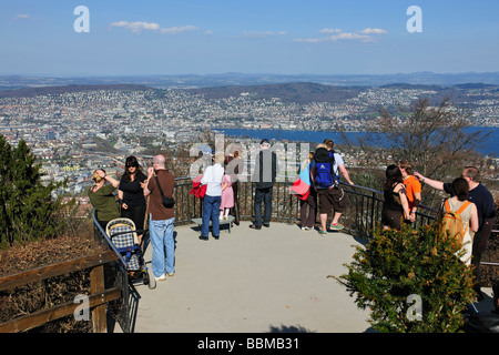 Blick von West nach Ost von Uetliberg "Top of Zürich", der Vantage Point Zürich, Zürich, Zürich, Schweiz Stockfoto