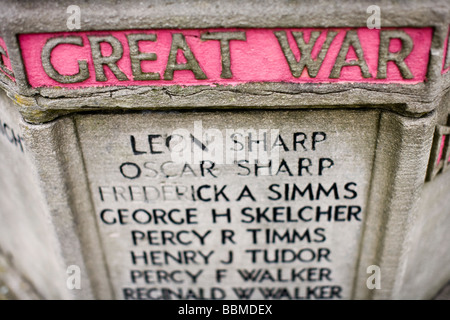 Ehrenmal für die Toten der Marktflecken, Moreton-in-Marsh, Gloucestershire, Großbritannien Stockfoto