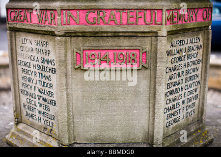 Ehrenmal für die Toten der Marktflecken, Moreton-in-Marsh, Gloucestershire, Großbritannien Stockfoto