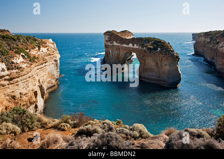 Australien, Victoria. Den Bogen am Loch Ard aus der Great Ocean Road, südwestlich von Melbourne. Stockfoto