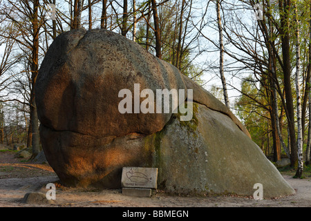 "Des Teufels Bett Website", Block Heide bei Gmünd, Waldviertel, Niederösterreich, Österreich Stockfoto