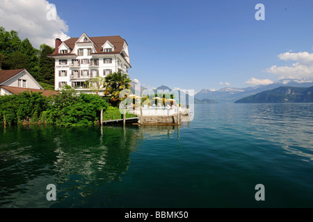 Hotel Central in Weggis am Vierwaldstättersee, Kanton Luzern, Schweiz, Europa Stockfoto