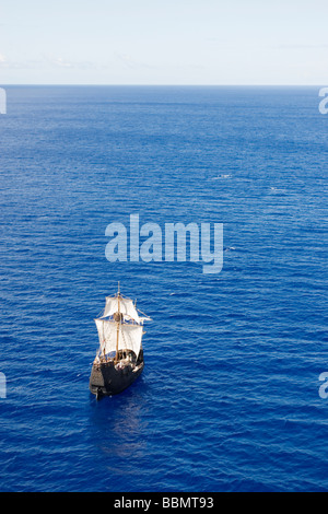 Eine Nachbildung der berühmten Schiff Chistopher Columbus, Santa Maria. Die Insel Madeira, Portugal. Stockfoto