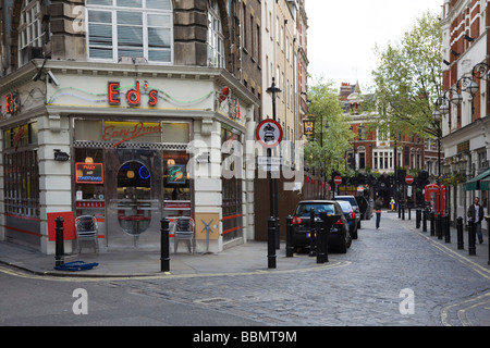 Ed es einfach Diner in Soho im West End von London Stockfoto