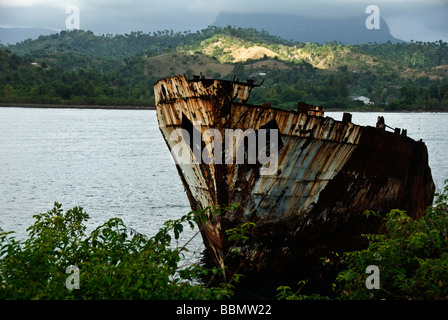ein altes rostiges Schiff Baracoa, Provinz Guantánamo, Kuba Stockfoto