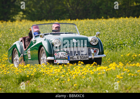 Triumph TR 3A, Baujahr 1959, Motor Oldtimer-Rallye Wiesbaden 2009, Hessen, Deutschland, Europa Stockfoto