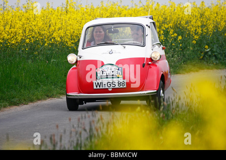 BMW Isetta, Baujahr 1959, Motor Oldtimer-Rallye Wiesbaden 2009, Hessen, Deutschland, Europa Stockfoto