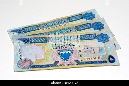 Bahrain 5 fünf Dinar-Banknoten Stockfoto