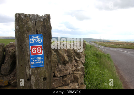 National Cycle Network Route 68 Zeichen Stockfoto