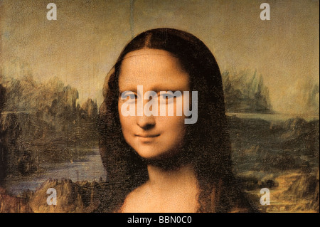 Porträt der Lisa del Giocondo (Mona Lisa) von Leonardo da Vinci Stockfoto