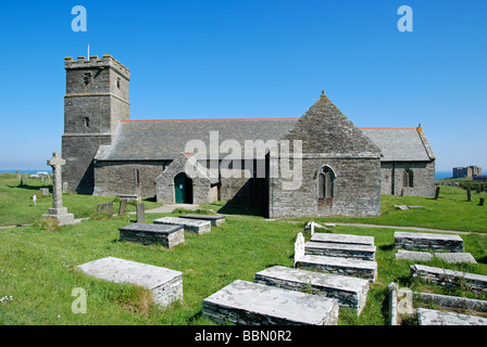 St.materianas Kirche in Tintagel in Cornwall, Großbritannien Stockfoto