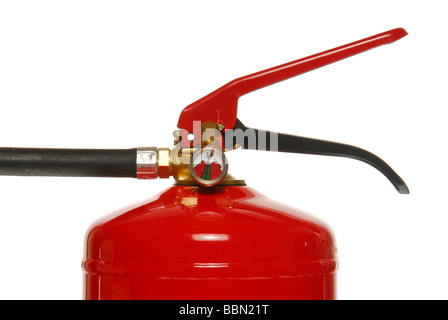 Makro von einem Feuerlöscher Stockfoto