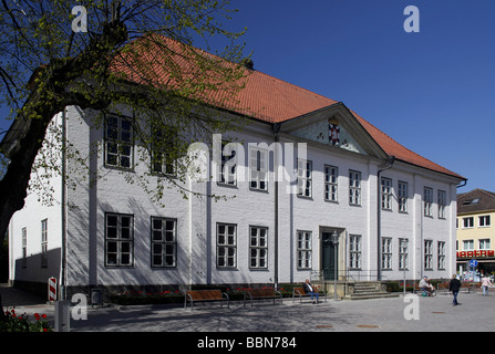 Kreisarchiv Bezirksarchive im alten Herzogtum Lauenburg Bezirkshaus auf dem Markt, Ratzeburg, Schleswig-Holstein, Deutschland Stockfoto