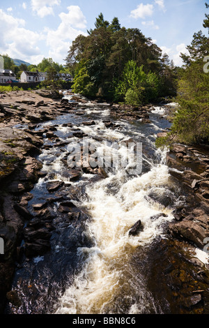 River Dochart bei den Wasserfällen von Dochart Killin Stirlingshire Schottland Stockfoto