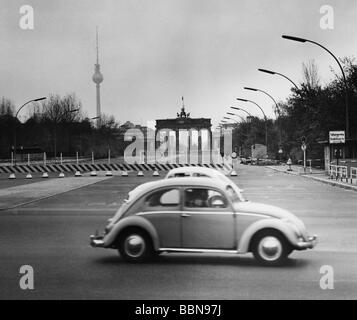 Geographie/Reise, Deutschland, Berlin, Mauer, Brandenburger Tor, ca. 1965, Stockfoto