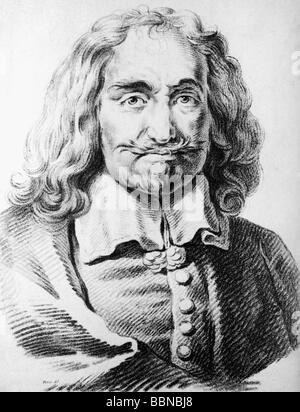 Hobbes, Thomas, 5.4.1588 - 4.12.1679, englischer Philosoph, Porträt, Sanguine, Stockfoto