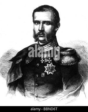 Konstantin Nikolaevich, 21.9.187 - 13.1.1892, Großfürst von Russland, Admiral, Oberkommandierender der russischen Marine, 15.10 - 1882, Porträt, in Uniform, Holzgravur von Adolf Neumann (188 - 1884-18), Stockfoto