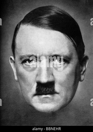 Hitler, Adolf, 20.4.1889 - 30.4.1945, deutscher Politiker (NSDAP), Führer und Reichskanzler seit 1933, Porträt, Stockfoto