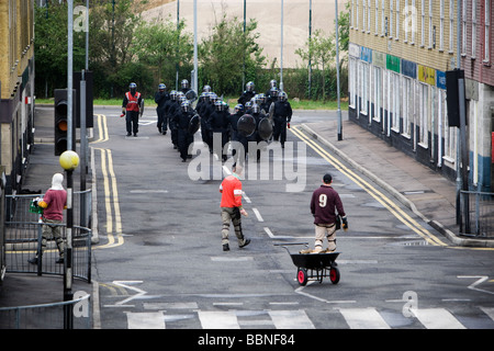 Londoner Polizei Offiziere in der Facharztausbildung an der Metropolitan Police Training Ärztehaus in Gravesend, Kent. Stockfoto