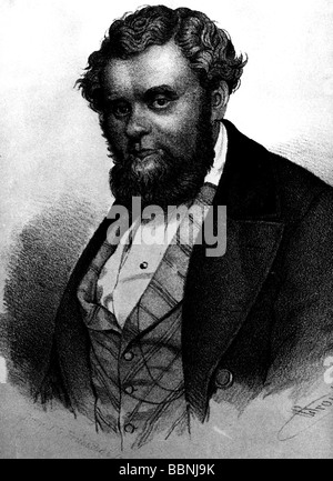 Blum, Robert, 10.11.1807 - 9.11.1848, deutscher Politiker und Journalist, Porträt, lithographisch, 19. Jahrhundert, Stockfoto