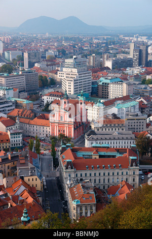 Geographie/Reisen, Slowenien, Ljubljana, Blick auf die Stadt von der Burg,, Additional-Rights - Clearance-Info - Not-Available Stockfoto