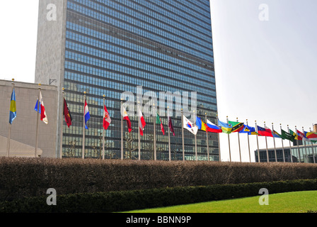 Geographie/Reisen, USA, New York City, UN-Hauptquartier, Manhattan, Außenansicht, Additional-Rights - Clearance-Info - Not-Available Stockfoto