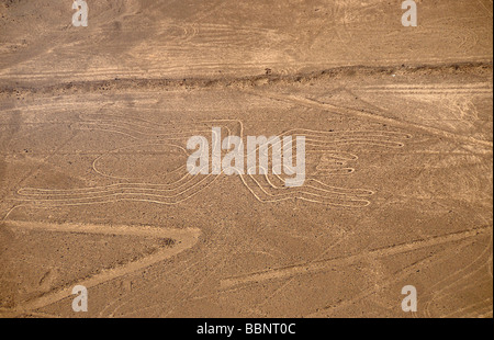 Ansicht der Nasca-Linien, Peru, aus der Luft Stockfoto