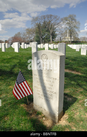 Audie Murphy Grab im Arlington National Cemetery Arlington Virginia USA Stockfoto