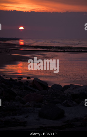 Sonnenuntergang über Spey Bay/Portgordon Stockfoto