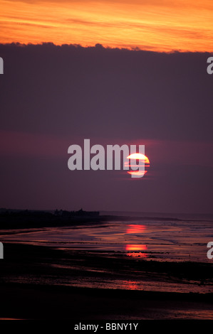 Sonnenuntergang über Spey Bay/Portgordon Stockfoto