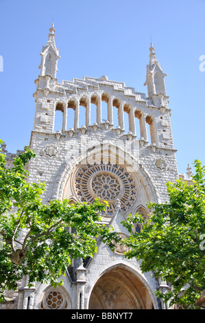 Kirche Sant Bartomeu, Placa de Sa Constitucio, Soller, Mallorca (Mallorca), Balearen, Spanien Stockfoto