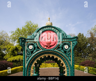 Gusseisen Trinkbrunnen, Mowbray Park, Sunderland. Stockfoto