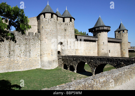 BEFESTIGTE STADT CARCASSONNE, AUDE (11), FRANKREICH Stockfoto