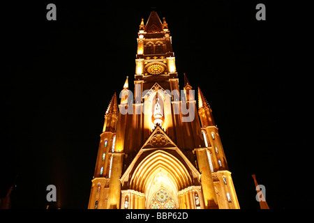 Kathedrale St. Michael der Erzengel in San Miguel de Allende eine kleine Stadt im Bundesstaat Bundesstaat Guanajuato in Mexiko. Stockfoto