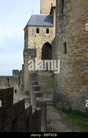 Carcassonne Festung Aude Languedoc-Roussillon Frankreich Stockfoto