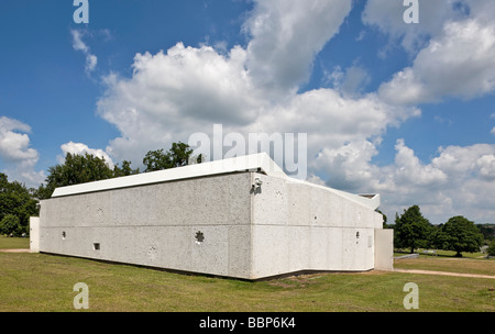 Pavillon im Park St Albans, Hertfordshire Gehäuse eines alten römischen Hypokausten - Fußbodenheizung Heizung. Stockfoto